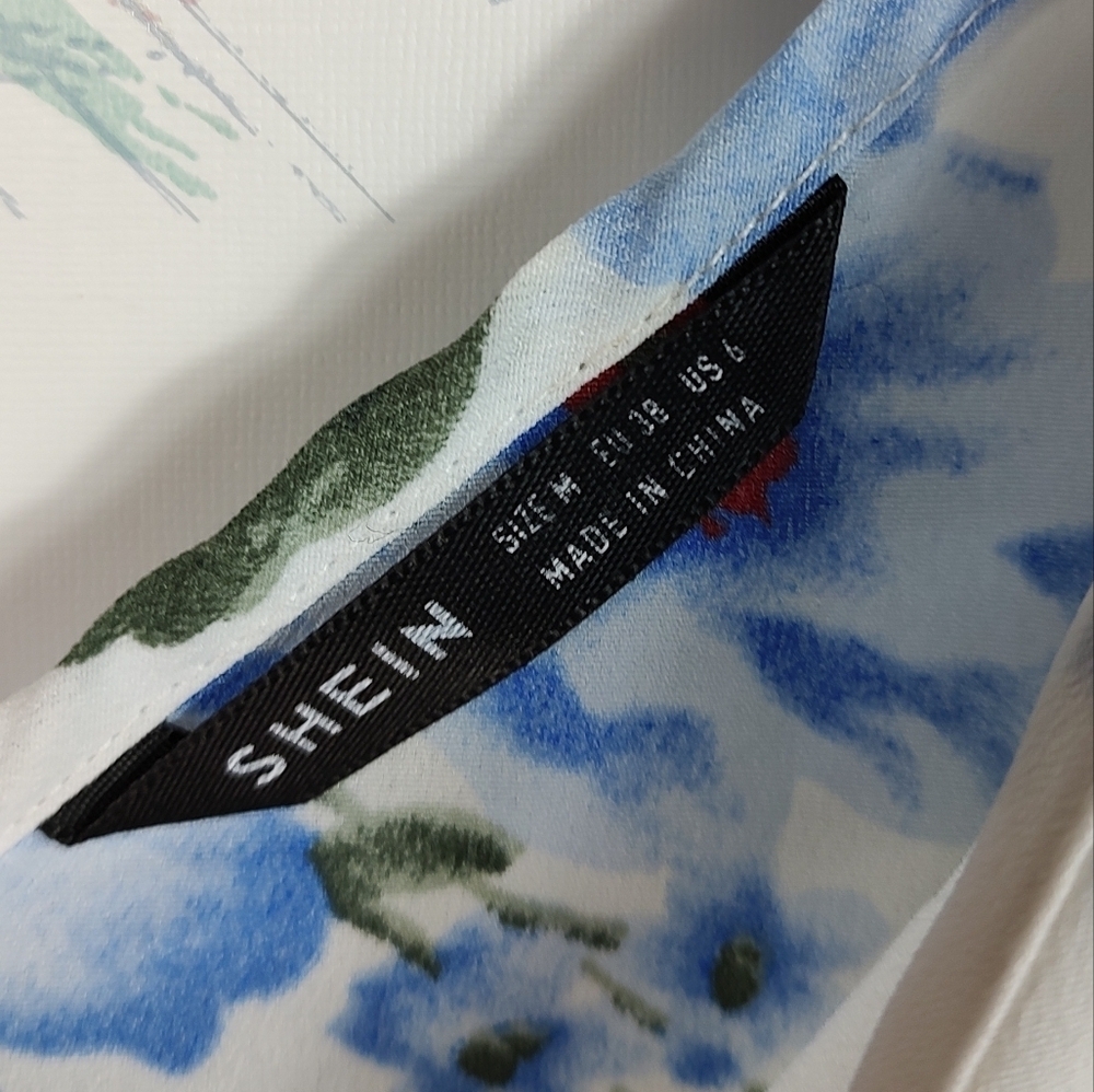 Shein Floral Cold Shoulder Top - Picture 6 of 10
